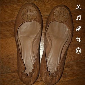 Tory Burch Tan Leather Ballet Flat